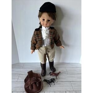Gotz Jessica Equestrian Doll 19.5” Riding Outfit Saddlebag & Mini Breyer SIGNED